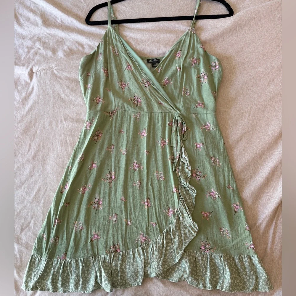 Lily Rose Mint Floral Mini Dress - Picture 6 of 6